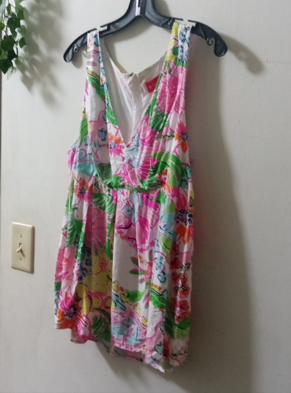 Lilly Pulitzer Pink, Green & Orange Floral Top XL